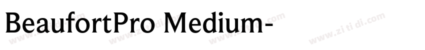 BeaufortPro Medium字体转换